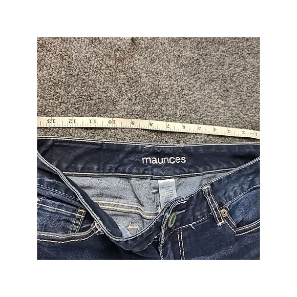 Maurices  Jeans Size 3/4 Junior Womens Small Stretch Distressed Patchwork - Picture 7 of 8